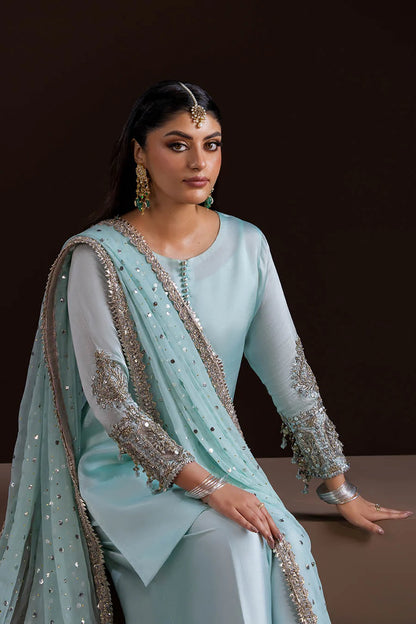 Pure Glass Silk Suit with Heavy Kaamdani Dupatta