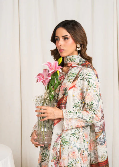 Embroidered Lawn Farshi Shalwar Suit
