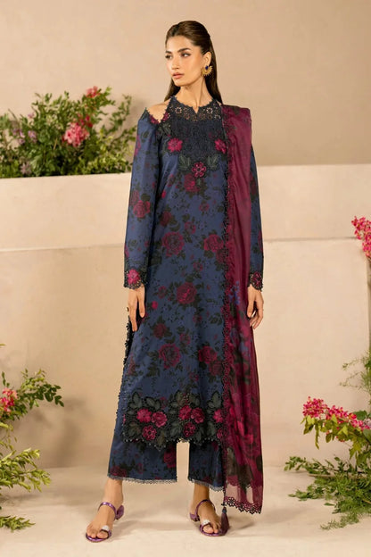 Digital Printed Lawn Suit with Chikankari Laces
