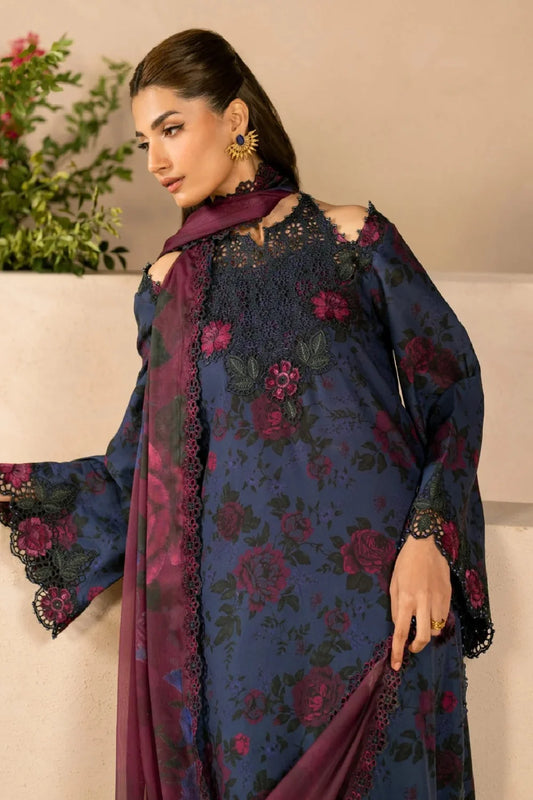 Digital Printed Lawn Suit with Chikankari Laces