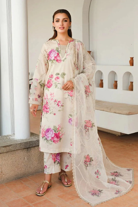 Digital Printed Chikankari Pure Lawn Suit with Embroidered Dupatta