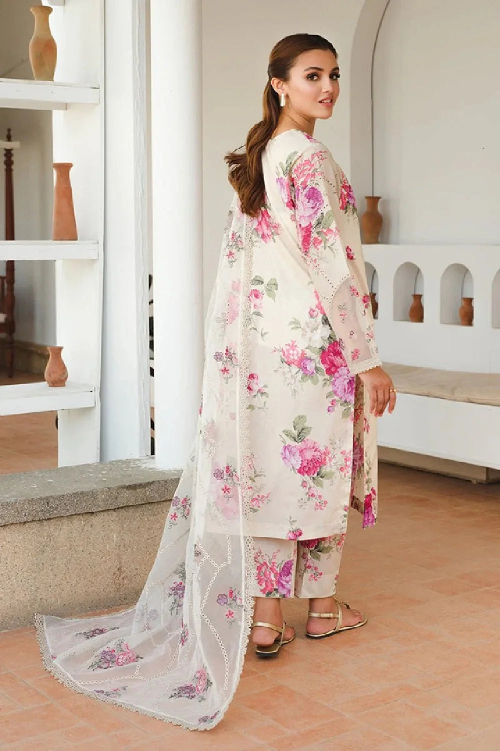 Digital Printed Chikankari Pure Lawn Suit with Embroidered Dupatta