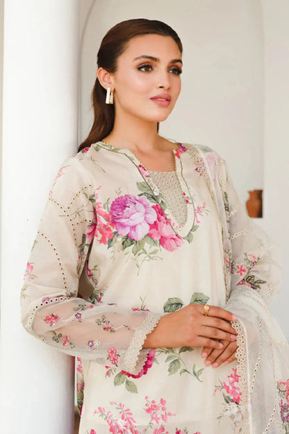 Digital Printed Chikankari Pure Lawn Suit with Embroidered Dupatta
