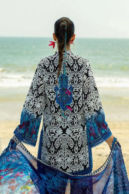 Pure Lawn Suit with Chiffon Dupatta