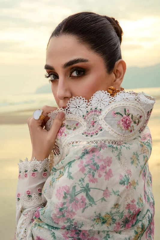 Pearl White Heavy Embroidered Lawn Suit