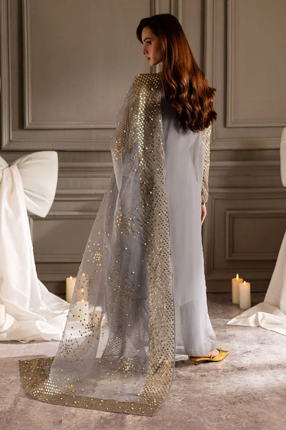 Grey Sequins Embroidered Viral Partywear Suit