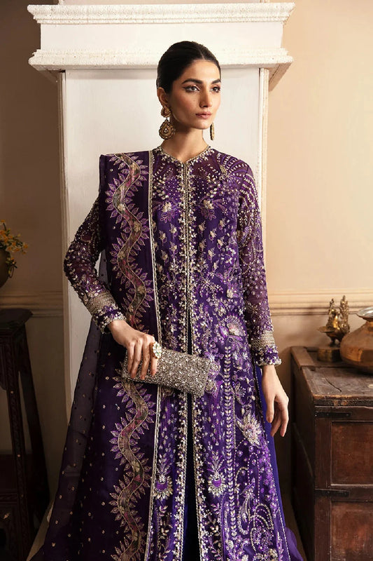 Handmade Purple Pure Organza Suit