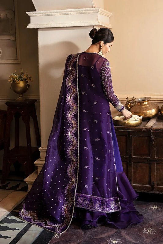 Handmade Purple Pure Organza Suit