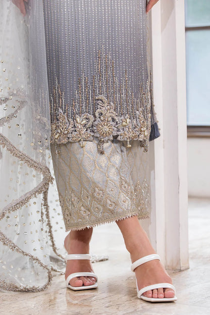 Hand Embroidered Indowestern Suit with Sleeves