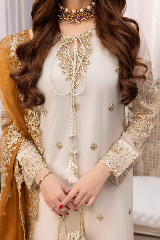 Off White Embellished Sharara with Potli