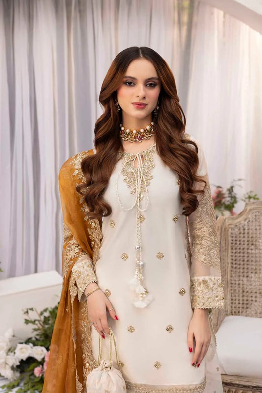 Off White Embellished Sharara with Potli