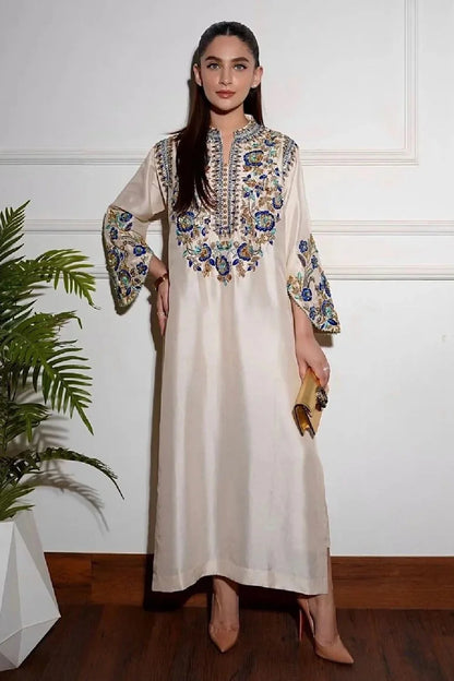 Handmade Pearl White Pure Raw Silk Suit