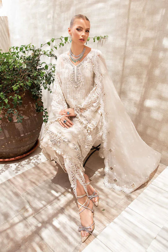 White Bridal Couture with Pearl & Stone Work