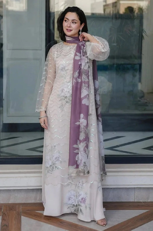 Sequins Embroidered Suit with Pearl Work & Complementary Pouch