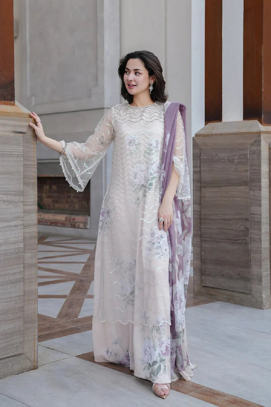 Sequins Embroidered Suit with Pearl Work & Complementary Pouch