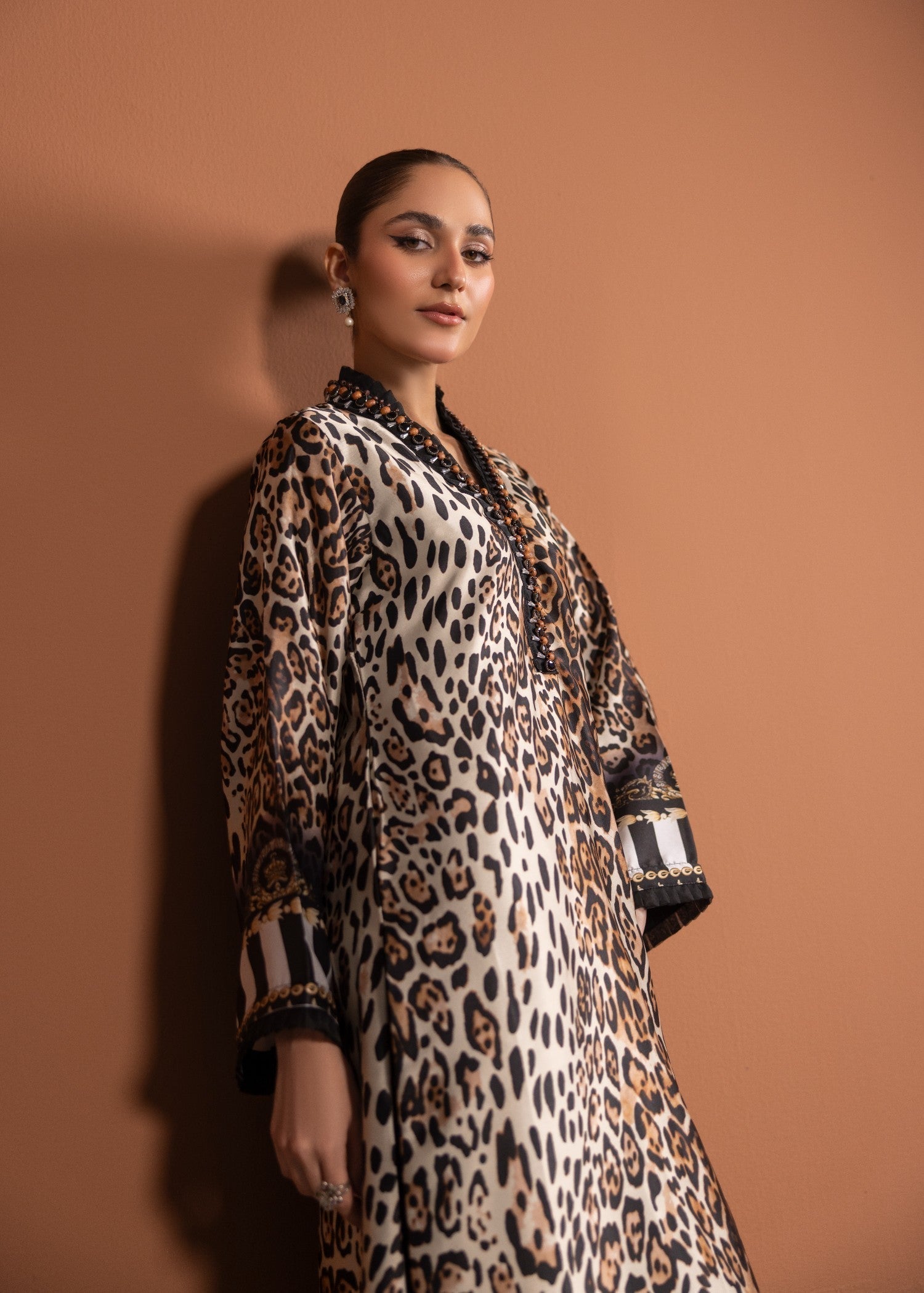 A-Line Printed Silk Party Wear Kurta Set Online in Sri Lanka India Australia