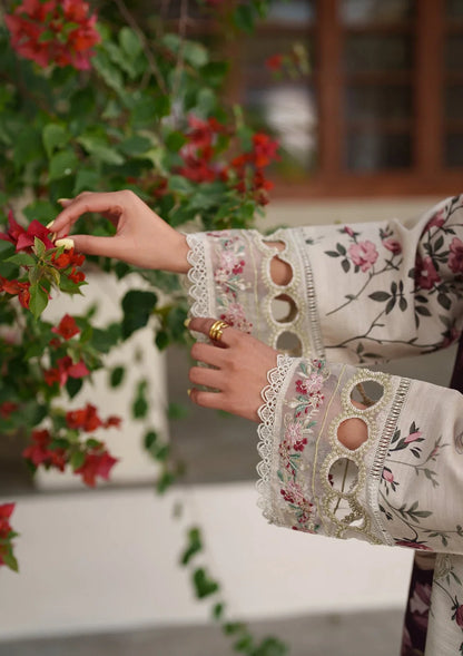 Alabaster Lawn Suit Embroidered Online in KSA Riyadh Saudi Arabia Oman Bahrain Qatar