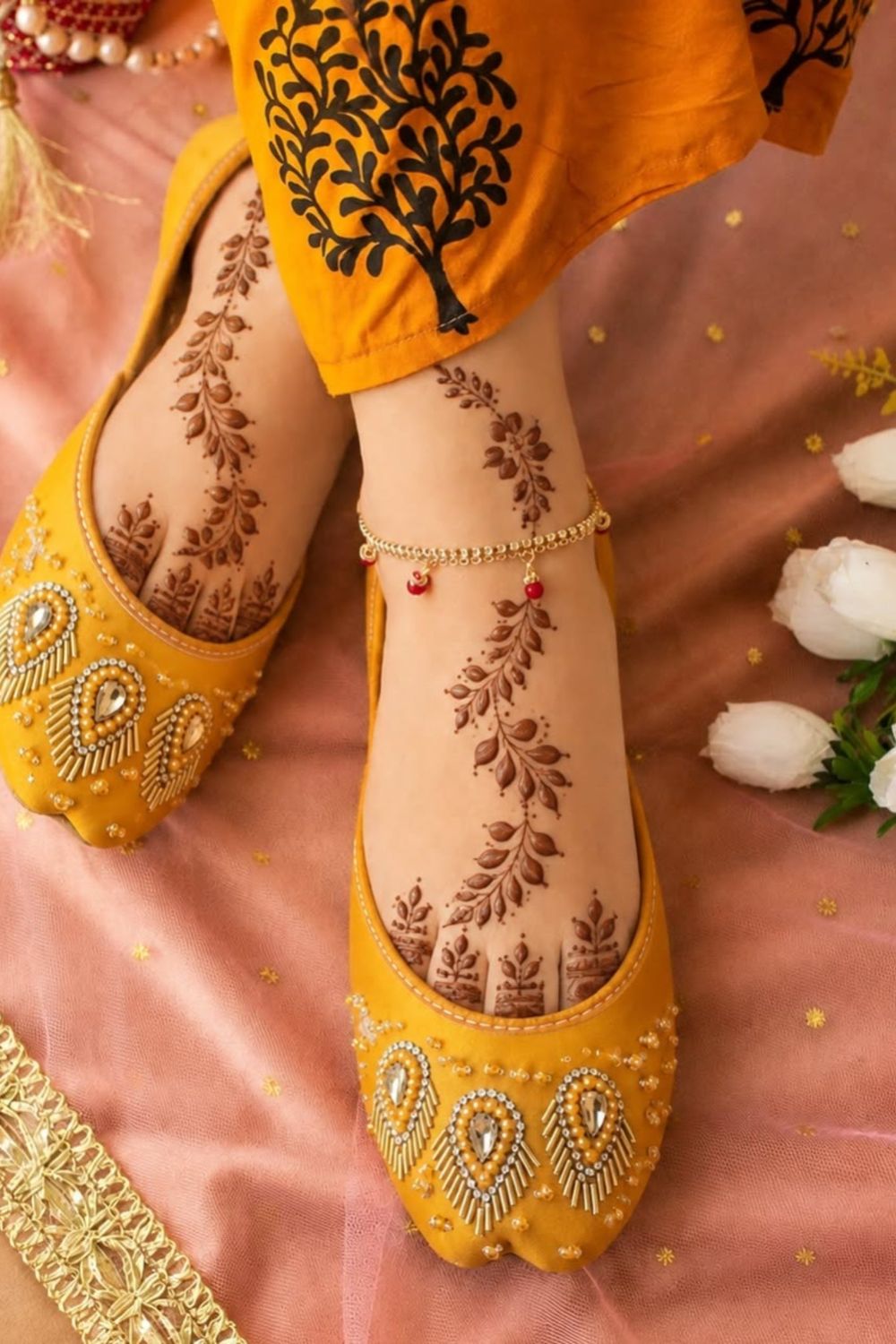 Amber Silk Khussa Ladies Ethnic Shoes Online in Dubai UAE Abudhabi Ajman Sharjah