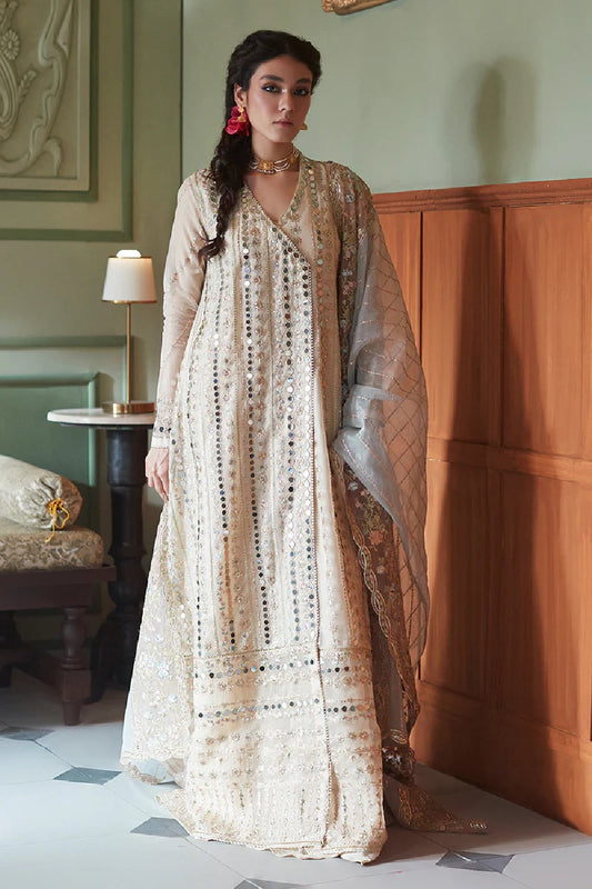 Embroidered Anarkali Suit with Mirror Work