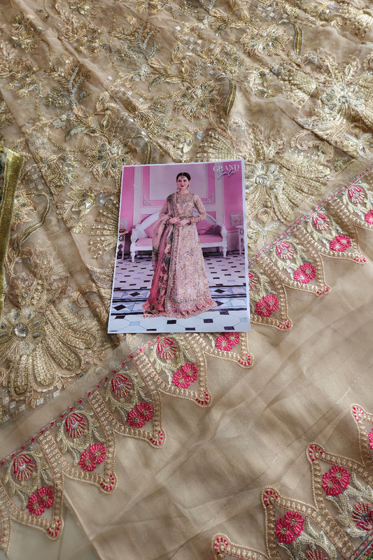 Skin Beige Handmade Anarkali