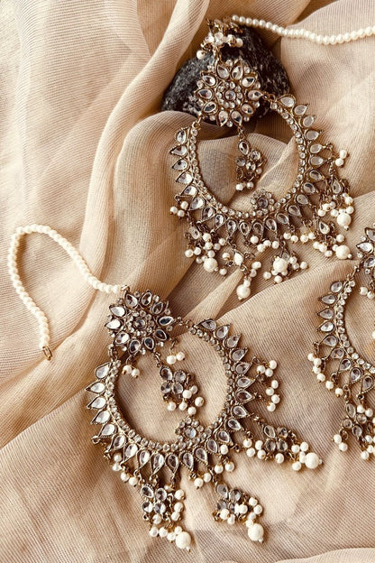 Antique Copper Stone Work Bridal Jewellery Set Online in Dubai UAE Abudhabi Ajman Sharjah