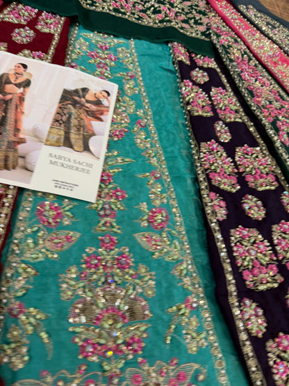 Antique Gold Embellished Chiffon Lehenga Online in Dubai UAE Abudhabi Ajman Sharjah
