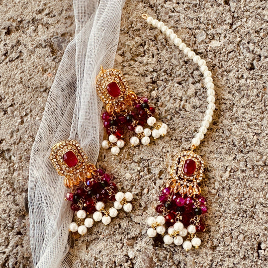 Antique Gold Multi Color Choker Set Online in UK USA Canada