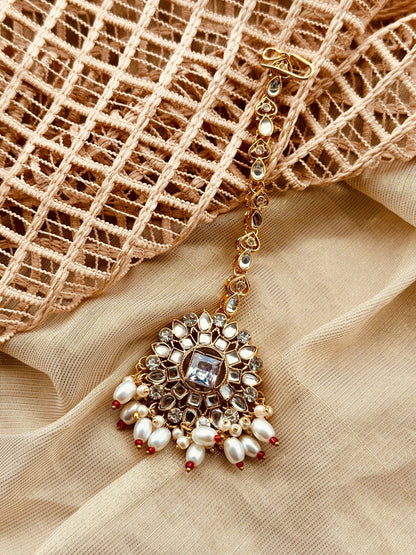 Antique Polish Jhumki Tikka Jewellery Set Online in UK USA Canada