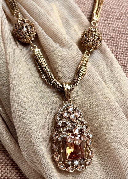 Antique Turkish Malaa Necklace Set Champagne Online in UK USA Canada