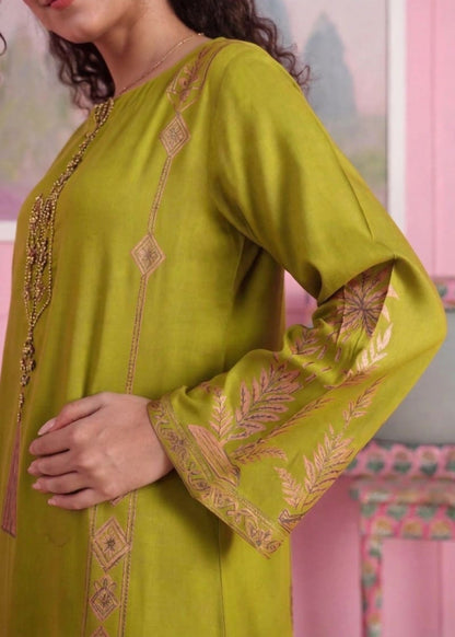 Apple Green Embellished Linen Kaftan for Women Online in Sri Lanka India Australia
