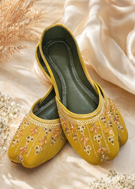 Apple Green Trendy Khussa for Women Online in UK USA Canada