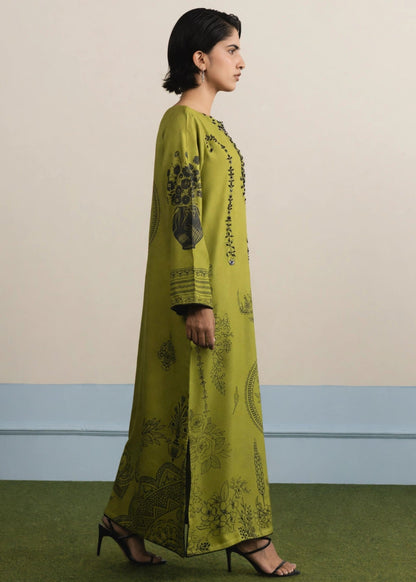 Apple Green Winter Wear Kaftan Online in Dubai UAE Abudhabi Ajman Sharjah