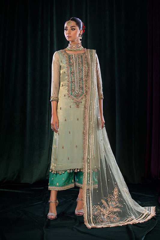Turquoise Readymade Pure Maysuri Suit