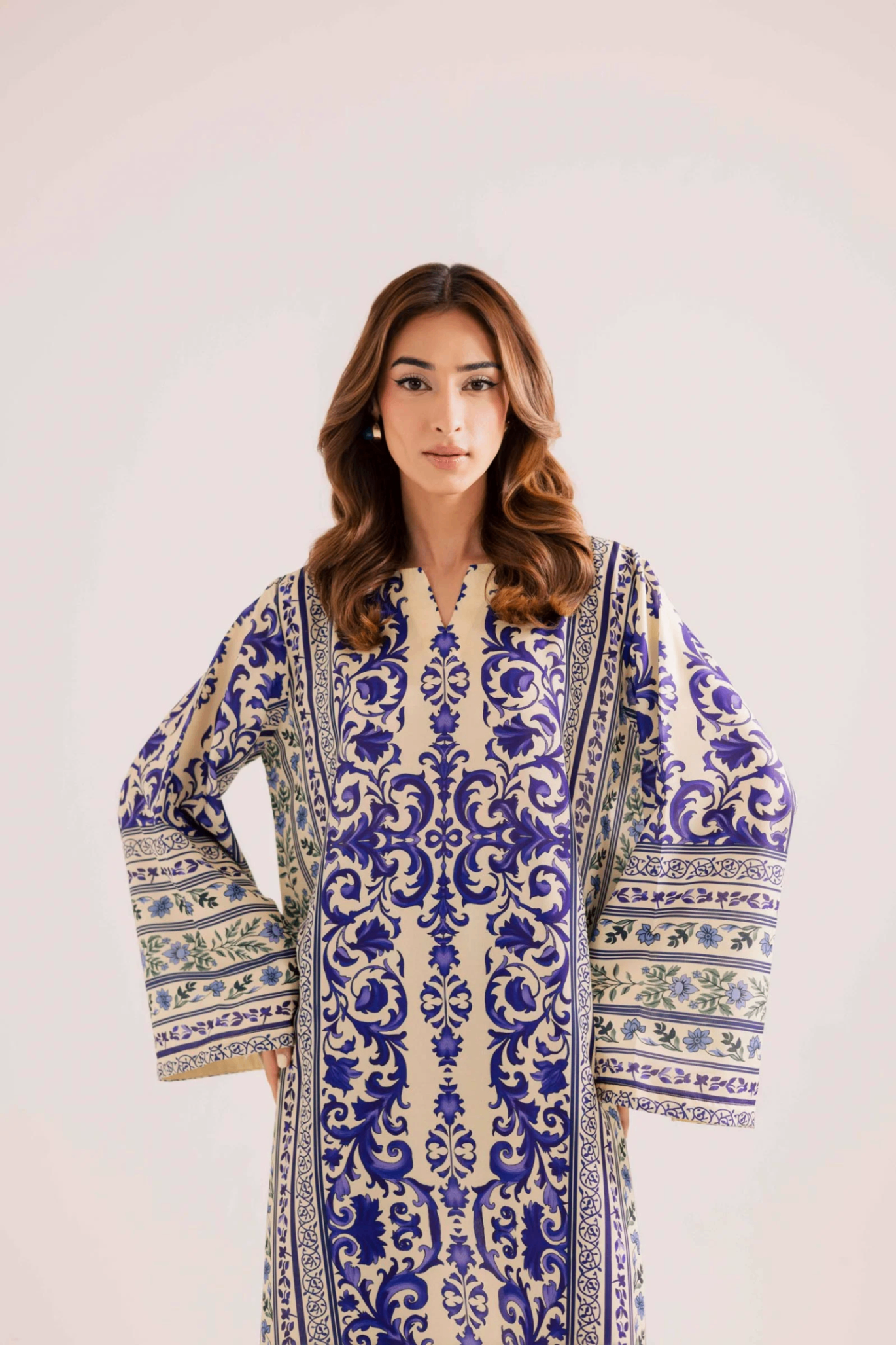 Asymmetrical Raw Silk Kaftan for Women Online in UK USA Canada