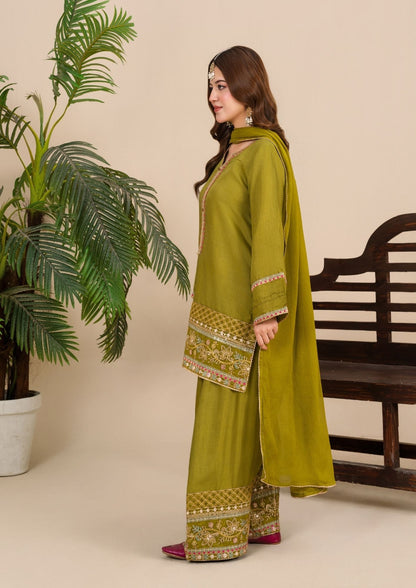 Avocado Green Festive Wear Farshi Shalwar Suit Online in Sri Lanka India Australia