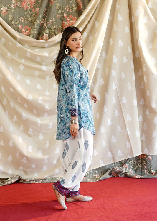 Azure Lawn Shalwar Kameez for Summer Online in KSA Riyadh Saudi Arabia Oman Bahrain Qatar