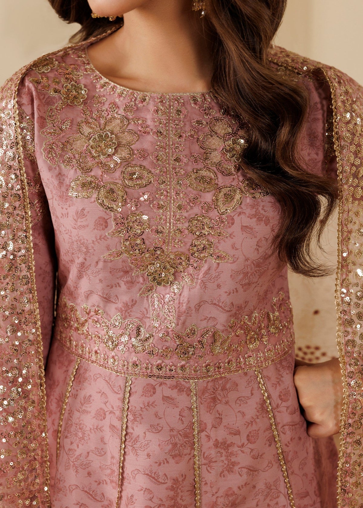 Baby Pink Embroidered Blended Khaddar Pakistani Suit Online in Dubai DXB UAE Abudhabi Meena Bazaar