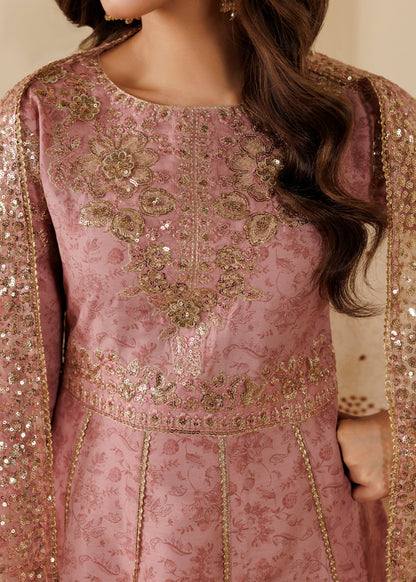 Baby Pink Embroidered Blended Khaddar Pakistani Suit Online in Dubai DXB UAE Abudhabi Meena Bazaar