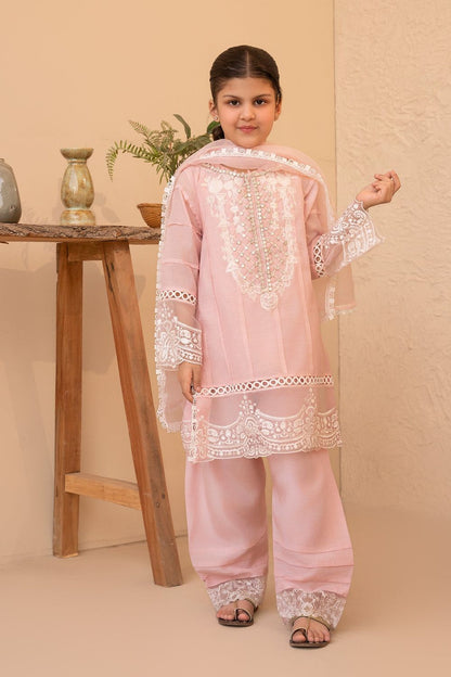 Baby Pink Embroidered Cotton Silk Partywear Suit Online in Dubai UAE Abudhabi Ajman Sharjah