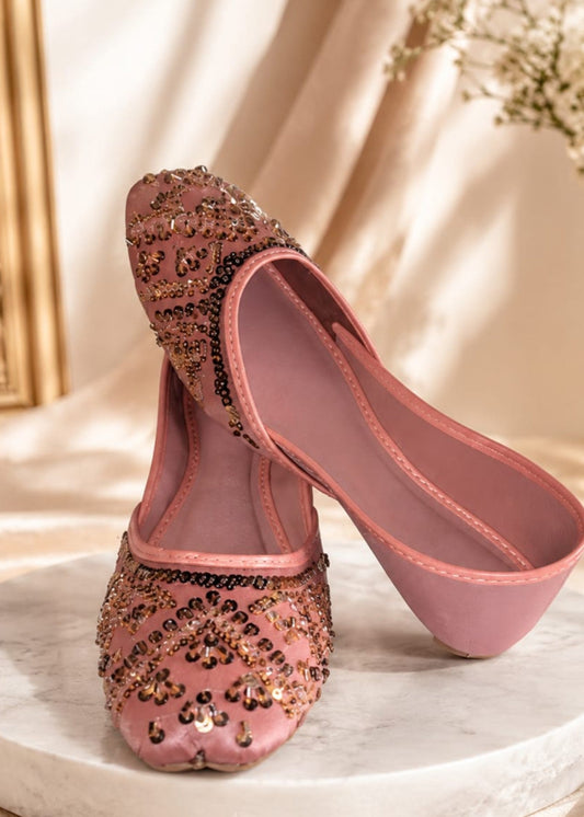 Baby Pink Khussa Footwear for Women Online in UK USA Canada