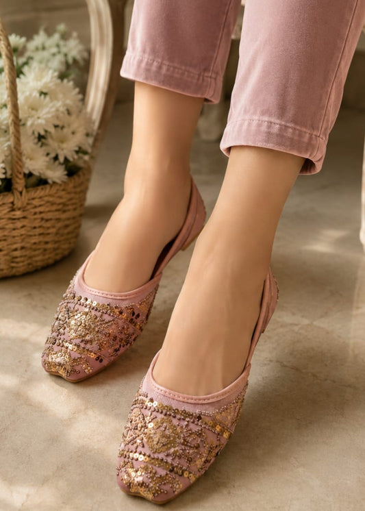 Baby Pink Khussa from Aniya Collection Online in Dubai DXB UAE Abudhabi Meena Bazaar