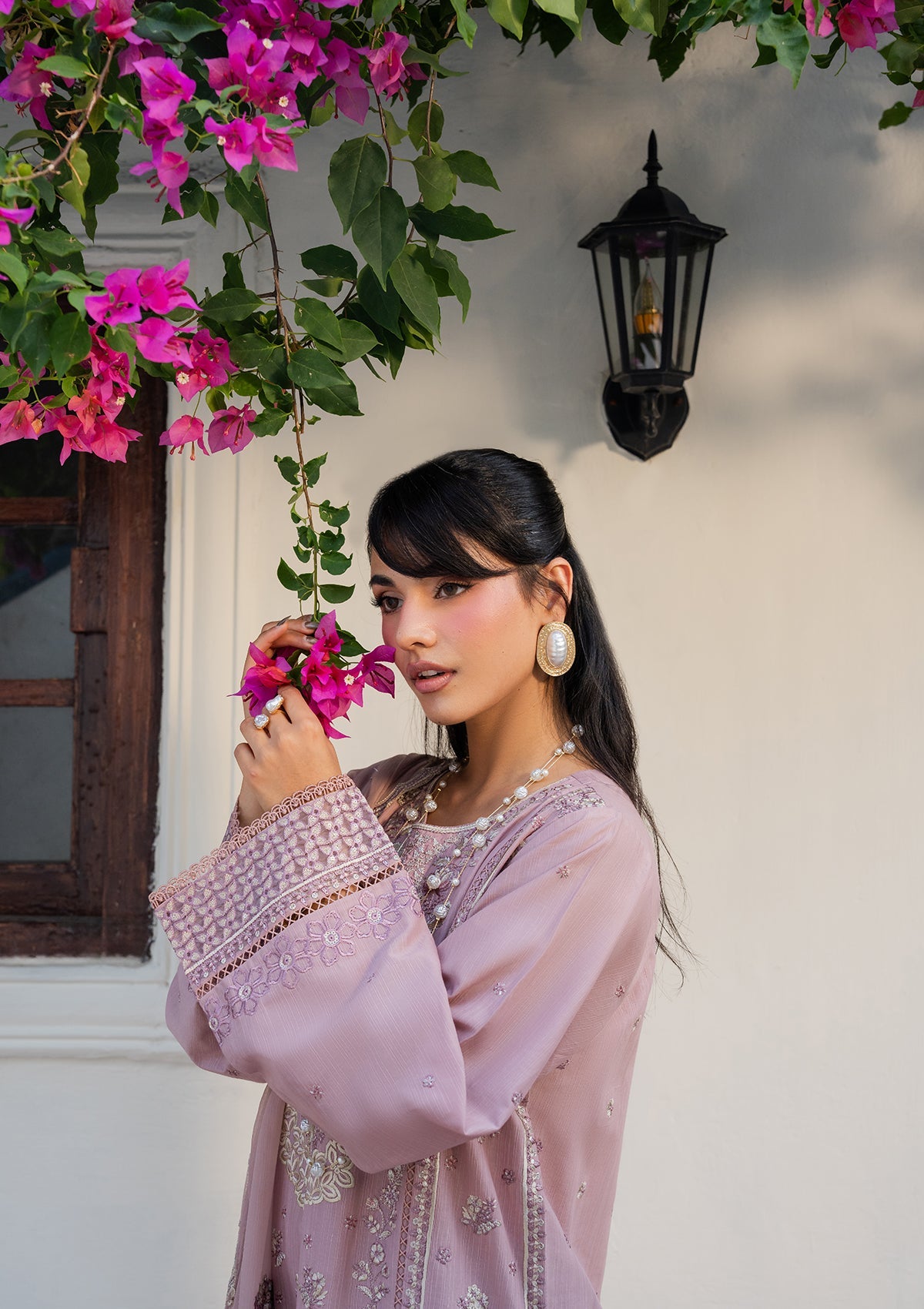 Baby Pink Lawn Embroidered 3 Piece Suit Online in Dubai DXB UAE Abudhabi Meena Bazaar