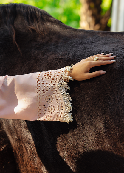 Baby Pink Lawn Embroidered Festive Dress Material Online in UK USA Canada