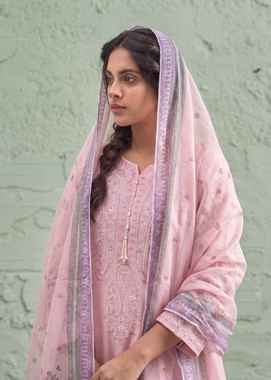 Baby Pink Lawn Embroidered Suit Online in Sri Lanka India Australia