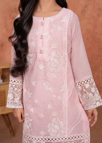 Baby Pink Organza Dupatta Cotton Silk Suit Online in Dubai UAE Abudhabi Ajman Sharjah