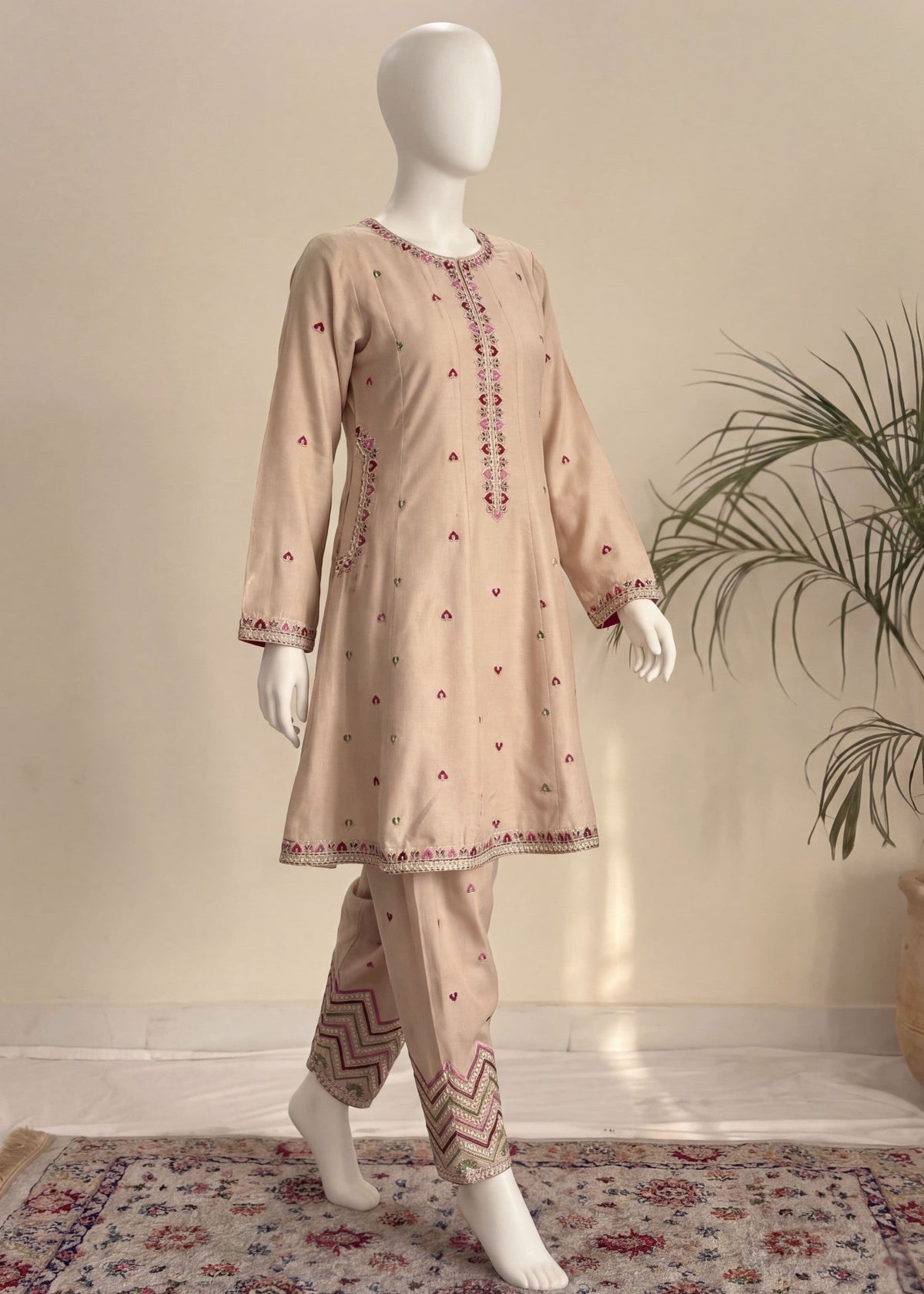 Basic Wear Dhanak Shalwar Kameez Pakistani Designer Suits Online in Dubai UAE Abudhabi Ajman Sharjah