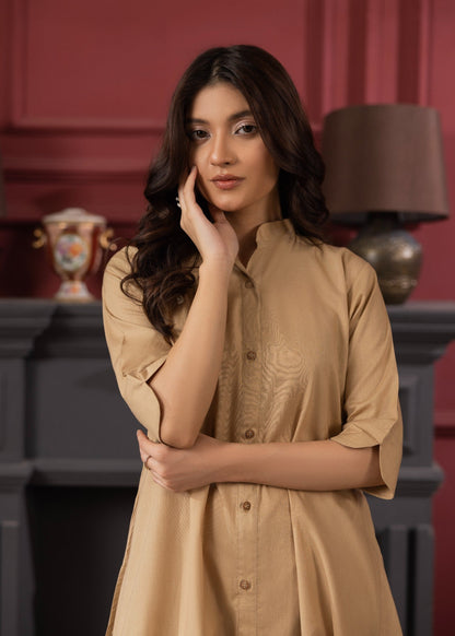 Beige A-Line Kurta and Straight Trouser Online in Dubai DXB UAE Abudhabi Meena Bazaar