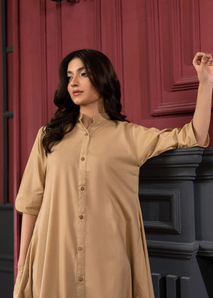 Beige Cotton Daily Wear Kurta Pajama Online in UK USA Canada