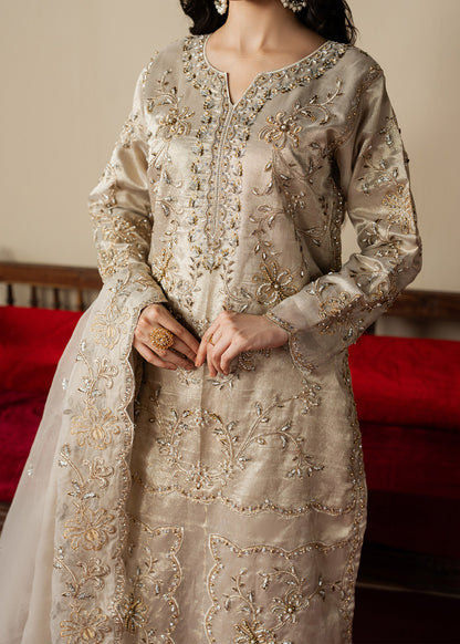 Beige Embroidered Formal Suit Online in Sri Lanka India Australia