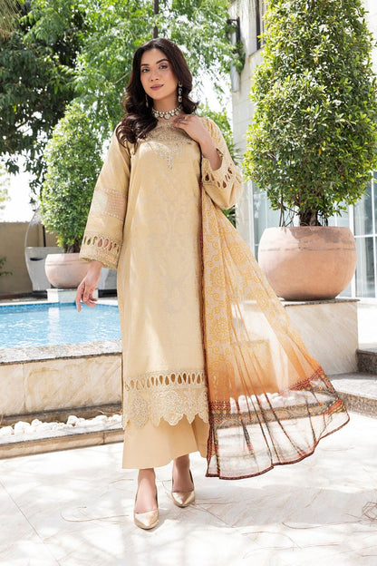 Beige Embroidered Jacquard Festive Salwar Suit Online in Dubai UAE Abudhabi Ajman Sharjah